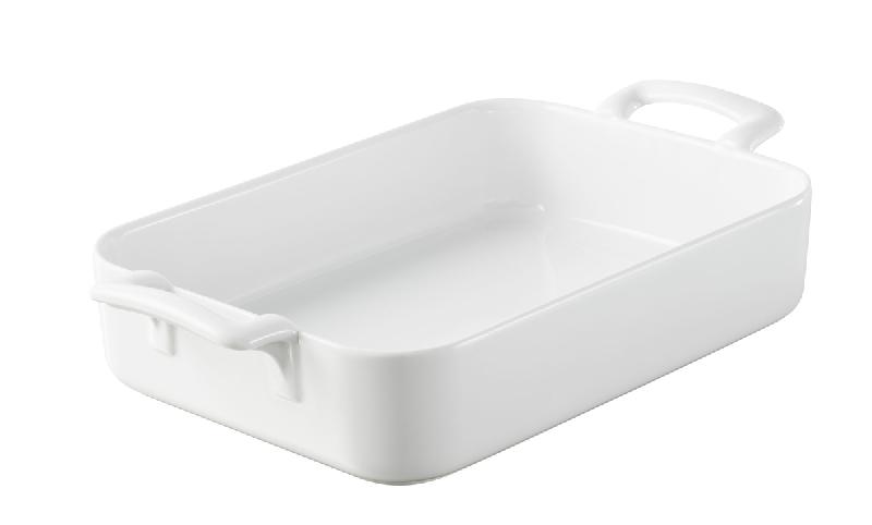 PLAT RECTANGULAIRE BLANC PORCELAINE 26X18,5 CM BELLE CUISINE REVOL