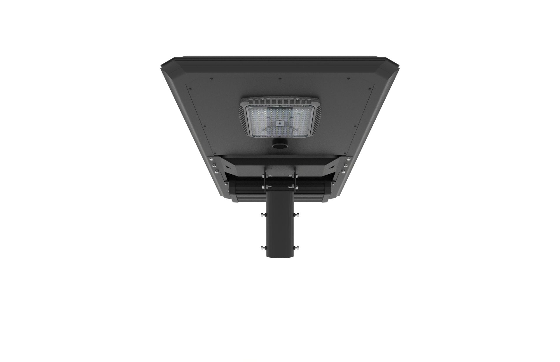 Lampadaire solaire tout en un avec un détecteur de présence idéale pour le parking, lotissement, parc,... - 80 W/15680 Lumens - AOSPRO 12K - SOLUX_0