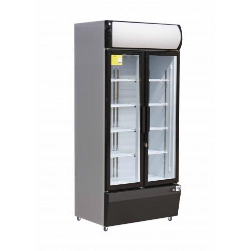 ARMOIRE À BOISSONS RÉFRIGÉRÉE À DOUBLE PORTES VITRÉES - 580L