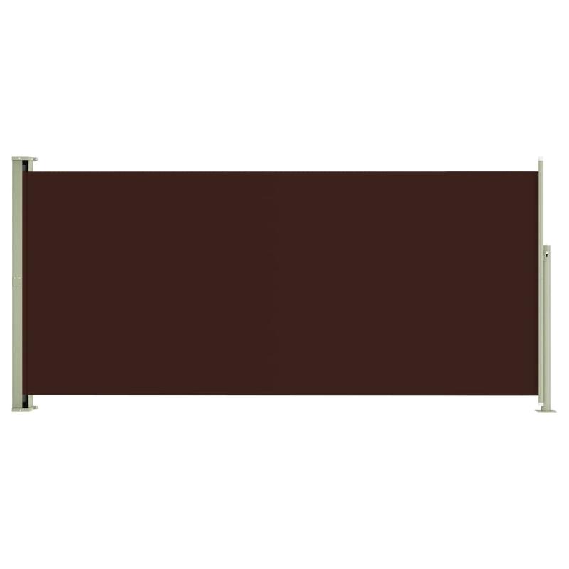 AUVENT PARAVENT STORE BRISE-VUE LATÉRAL RÉTRACTABLE DE PATIO JARDIN TERRASSE BALCON PROTECTION VISUELLE ÉCRAN 140 X 300 CM MARRON 02_0007244_0