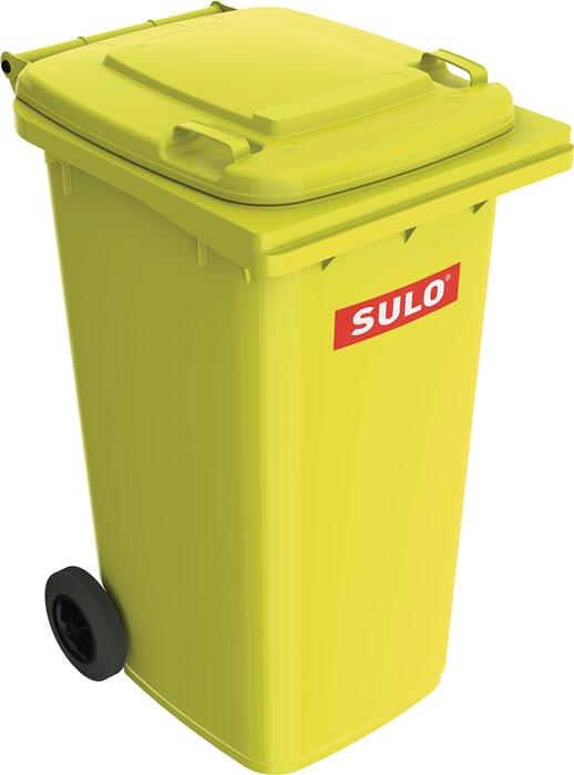 Bac à ordures mobile 240L HDPE jaune - Norme EN 840 - SULO_0