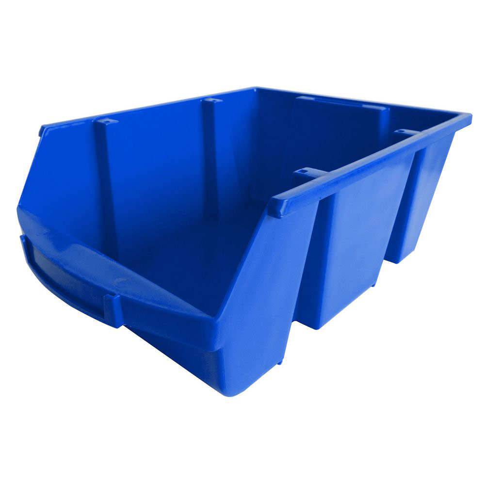 BAC A BEC EN PLASTIQUE - 28 L - PORTE ETIQUETTE - POLYPROPYLENE BLEU - L30,5XH17,5XP46 CM - LOT DE 8