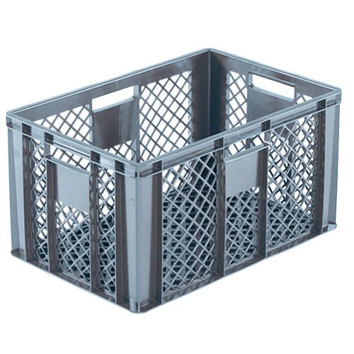 Bac plastique gerbable Norme Europe ajouré Eco multicolore Gris 600 x 400 x 320 mm - Réf : BAC159BE6432011_0