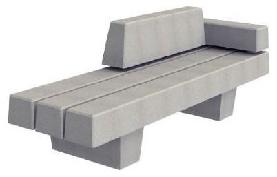 Banc extérieur moderne en béton - Vanina - 3 coloris disponibles_0