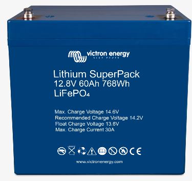 Batterie lithium 60Ah 12V SuperPack Victron avec BMS intégré - 5000 cycles - Rendement 92%_0