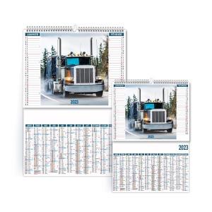 Calendrier 2 mois par feuillet 2 en 1 trucks 2023 - xxl - marquage quadri référence: ix347668_0