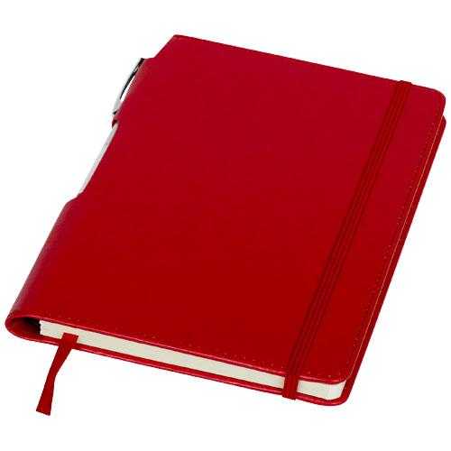 Calepin A5 à couverture rigide - 80 feuilles crème - Stylo Panama intégré_0
