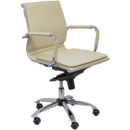CHAISE DE BUREAU YESTE EN SIMILICUIR - CRÈME - PIQUERAS Y CRESPO