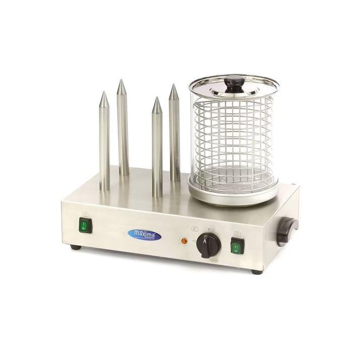 Chauffe-Saucisses Ø20×24 cm avec 4 Pointes - Professionnel Inox_0