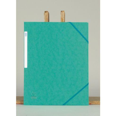 LOT DE 10 - CHEMISE À ÉLASTIQUE 3 RABATS CARTE OXFORD 24 X 32 CM DOS 2,5 CM VERTE