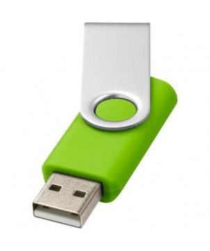 CLÉ USB ROTATIVE BASIQUE 4 GB - VERT CITRON - CLÉS USB PUBLICITAIRES PERSONNALISÉES