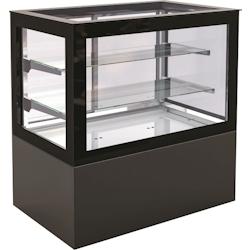 CombiSteel Vitrine réfrigérée KUMIRO | 2x porte coulissante en verre + LED | 750 litres, HxLxP 130x200x78cm | +2/+10°C | Noir | + CHEFGASTRO torch_0