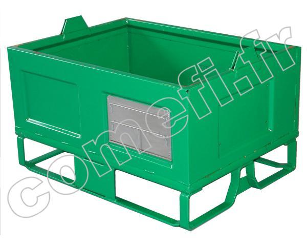 CONS 130 LOC1AN - CONTENEUR TÔLE GERBABLE, PATINS