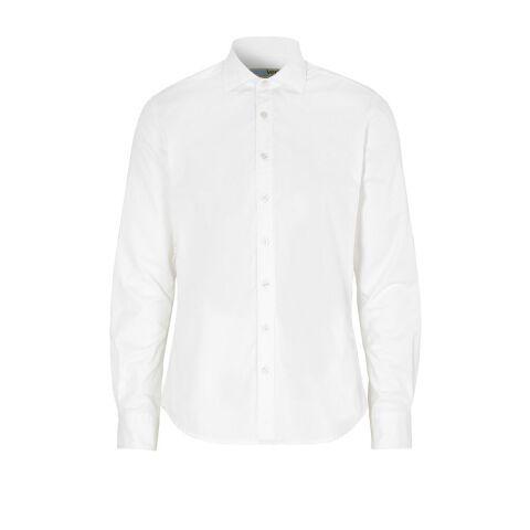 COTTOVER CHEMISE TWILL SLIM FIT HOMME - CERTIFIÉ GOTS BLANC - TAILLE 38