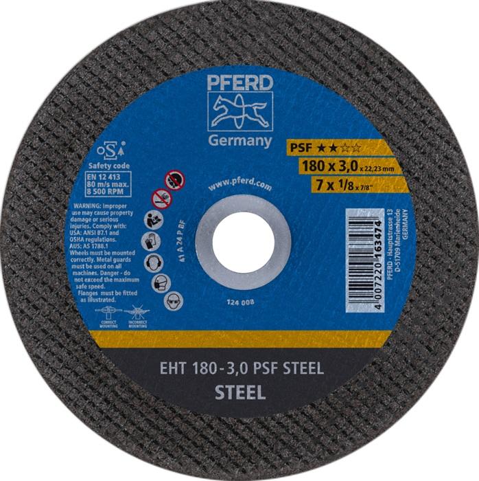 Disque à tronçonner PSF STEEL D180x3 mm - Acier - Perçage 22,23 mm - PFERD_0
