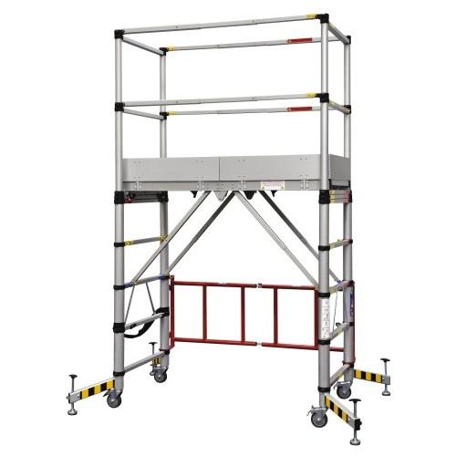 ÉCHAFAUDAGE ROULANT ALUMINIUM TELETOWER - HAUTEUR 2 MÈTRES DUARIB