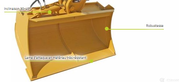 Godet curage inclinable Fravizel - Ref. 21 - pour talus et zones inclinées_0