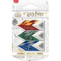 GOMME EN PLASTIQUE PYRAMIDE HARRY POTTER, BLISTER DE 3 - LOT DE 12