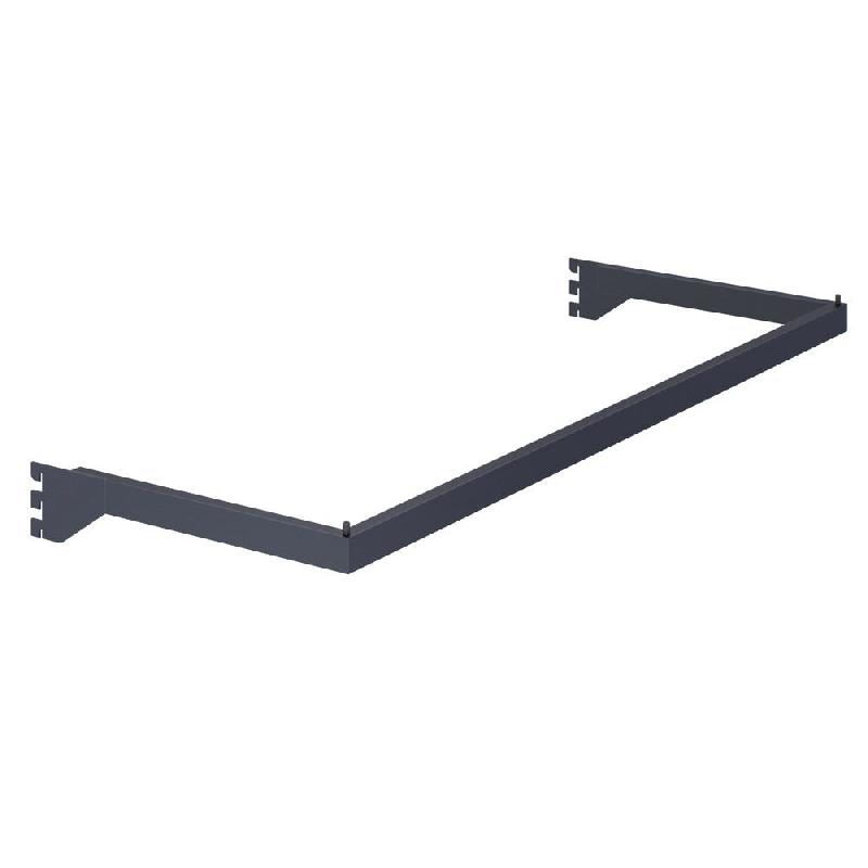 Guidon de penderie rectangulaire - section 30x15mm L90cm - noir_0