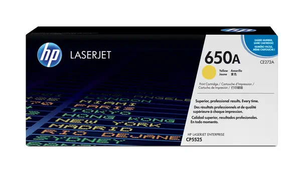 HP 650A toner LaserJet jaune authentique_0