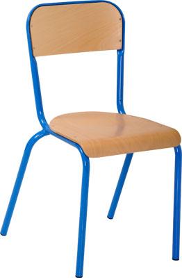 CHAISE SCOLAIRE ATLAS 4 PIEDS DOSSIER ENCASTRÉ - T5 - COLORIS JAUNE - MANUTAN COLLECTIVITÉS