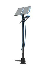 Lampadaire urbain solaire Wave - LED en aluminium et acier - Panneaux 214W - Certification TUV_0