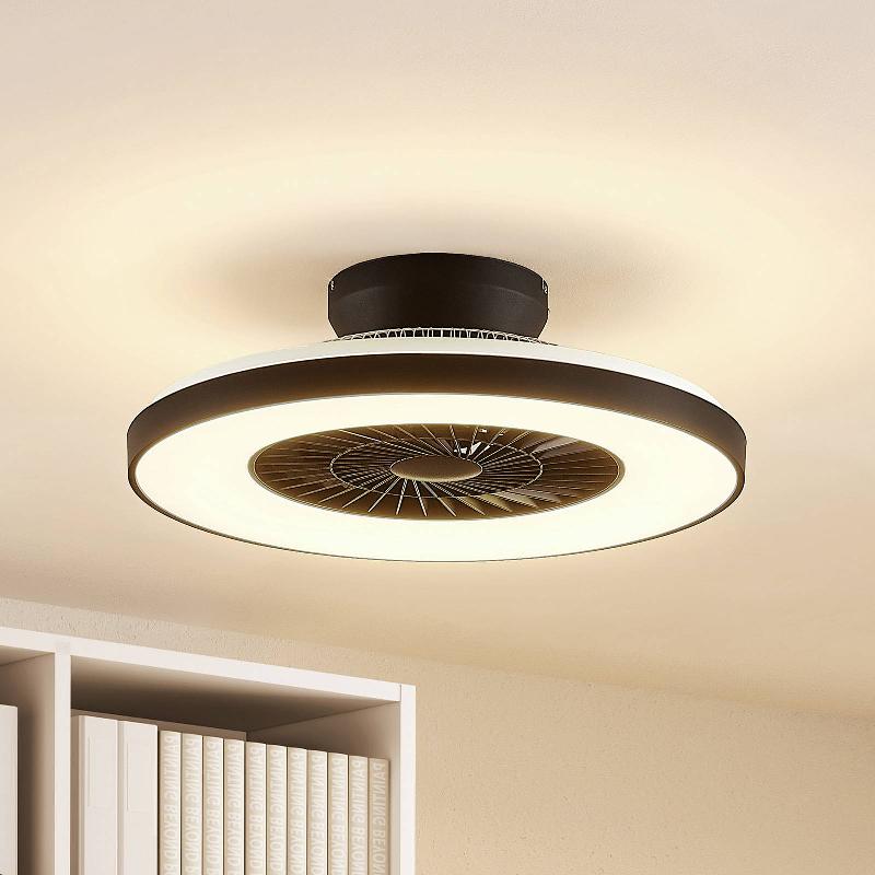 STARLUNA ORLIGO VENTILATEUR PLAFOND LED, NOIR MAT