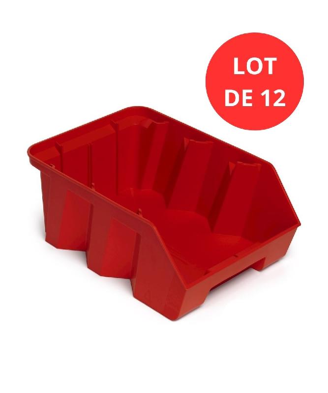 Lot de 12 bacs duetto 12,5 litres plastique jaune_0