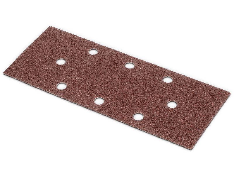 Lot de 5 patins perforés oval - grain 40 - dimensions 93 x 230 mm - abrasifs de ponçage_0