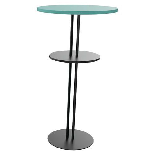 MANGE DEBOUT ROXANE Ø 60CM 2 PLT PC 2 TUBES- MOUSSE/NOIR
