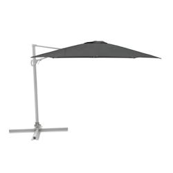 METRO Professional Parasol  ROMA, aluminium/polyester, 3x3 m, ouverture à manivelle, rotation à 360°, protection UV50+,  gris/platine - gris multi-_0