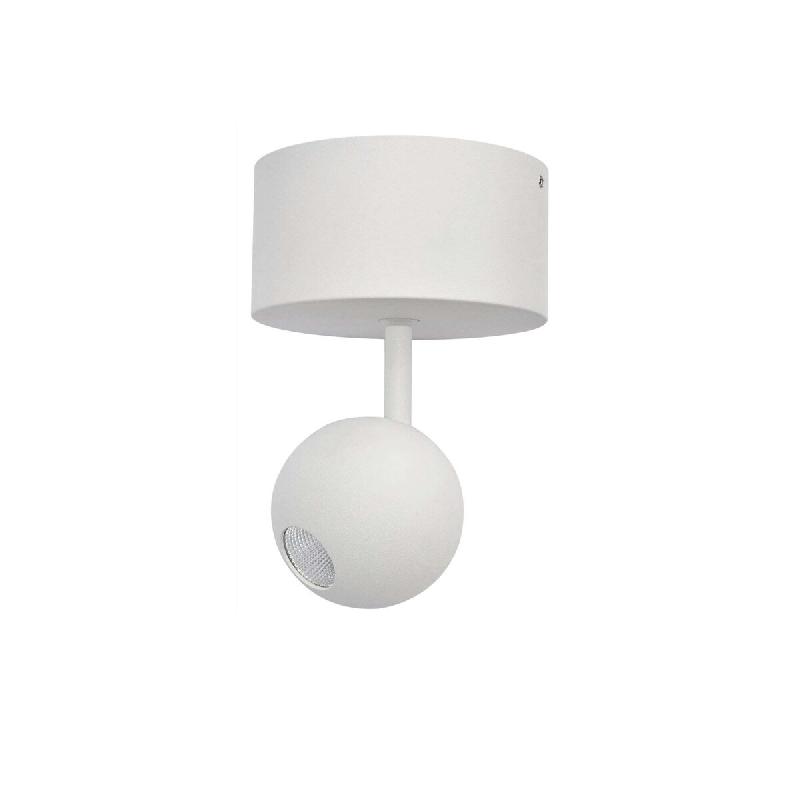 Mini Bora Surface 4,5 W 38° 2700 K Blanc mat - Spot de plafond sphérique orientable haute fidélité des couleurs (IRC > 93) - Beneito & Faure - bla_0