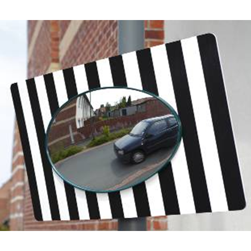 Miroir ovale Rolléco - usage domaine public - conforme à l'instruction interministérielle sur la signalisation routière_0