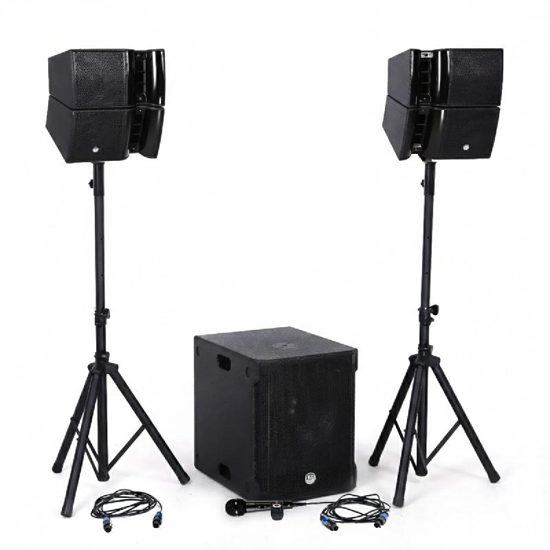 Pack Kit Sonorisation 1200W DJ complet BM SONIC BMS15-HORN , Enceintes satellites, Caisson 38cm USB/Bluetooth, Supports Câbles - 3666638034663_0