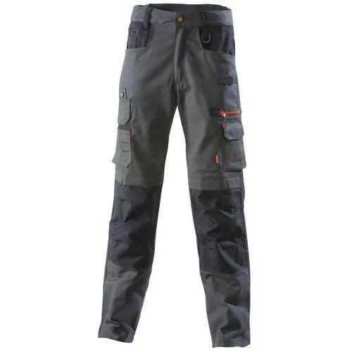 PANTALON DE TRAVAIL FORAS GRIS/NOIR T2 - LAFONT