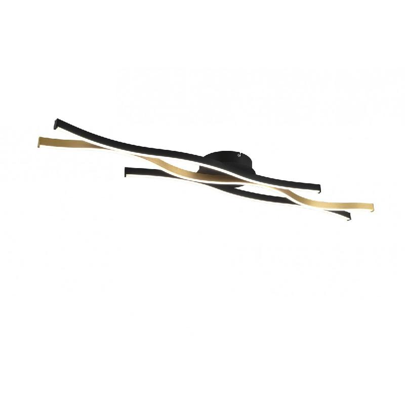 Plafonnier LED 35W 4300lm réglable laiton mat/noir mat - Trio - Blaze - doré métal 4017807539912_0