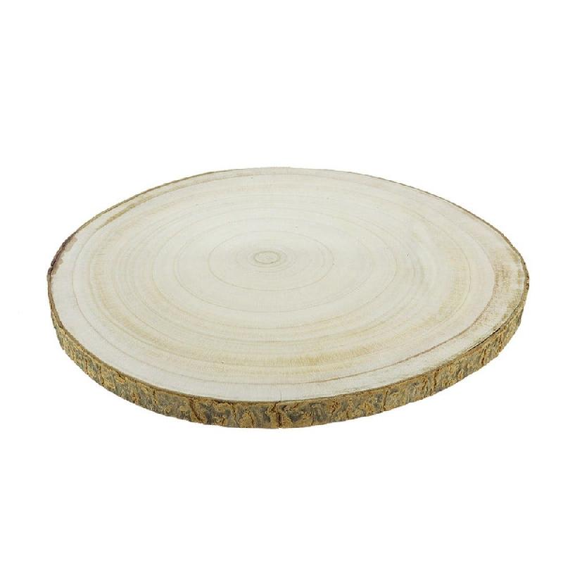Plateau de présentation rondin de bois rond Ø35x2cm - par 12_0