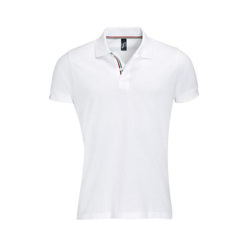 POLO PERSONNALISABLE PATRIOT COL BICOLORE TECH BLANC-ROUGE