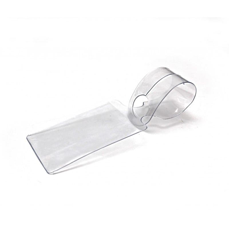 Porte-badge pour bagage - Format carte bancaire 86x54 mm - Vinyle transparent ou blanc - Modèle personnalisable_0