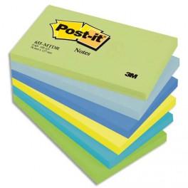 POST-IT LOT DE 6 BLOCS REPOSITIONNABLES COLORIS REVEUSE DIMENSIONS 76X127MM 655MT