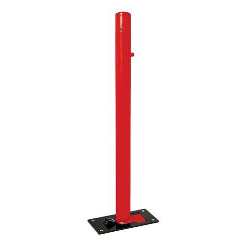 POTELET RABATTABLE SOLIBLOC Ø76 MM CARREFOUR ZINC ROUGE 3020 - PROCITY
