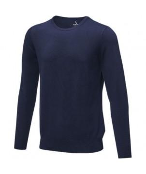 PULL À COL RAS DU COU MERRIT POUR HOMME BLEU MARINE - TEXTILES MODE PERSONNALISÉS