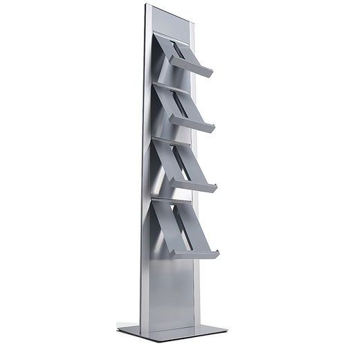 RACK AUTOPORTANT PUR PROCHURES AVEC 4 POCHETTES PLASTIQUE - SHOWDOWN DISPLAYS