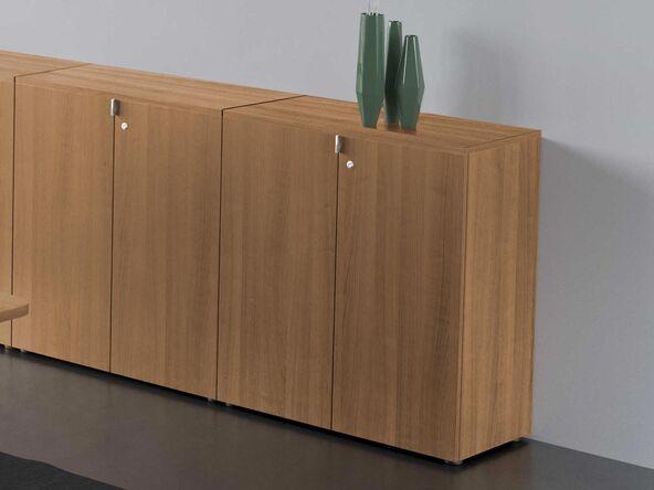 Armoire basse portes battantes pas cher_0