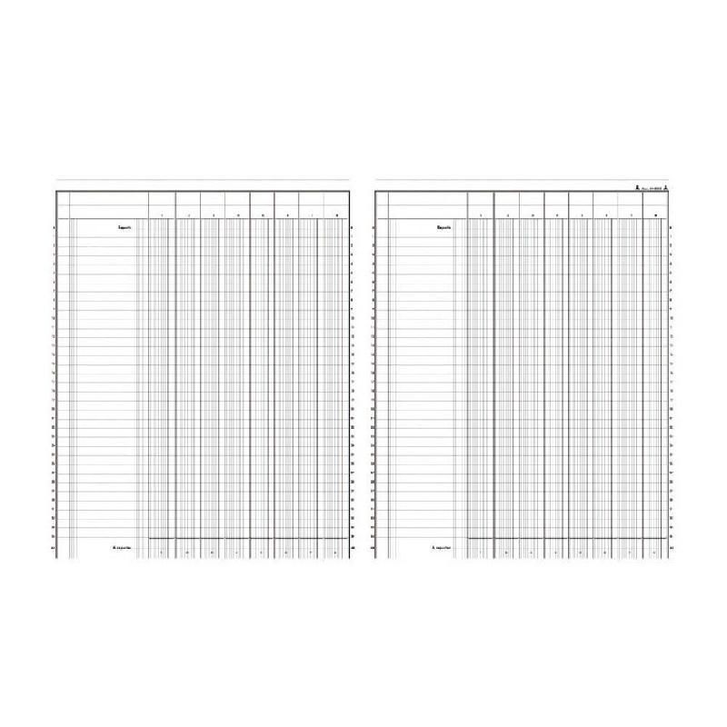 REGISTRES LE DAUPHIN REGISTRE COMPTABLE À COLONNES 31,5 X 24,5 CM - 8 COLONNES PAR PAGE