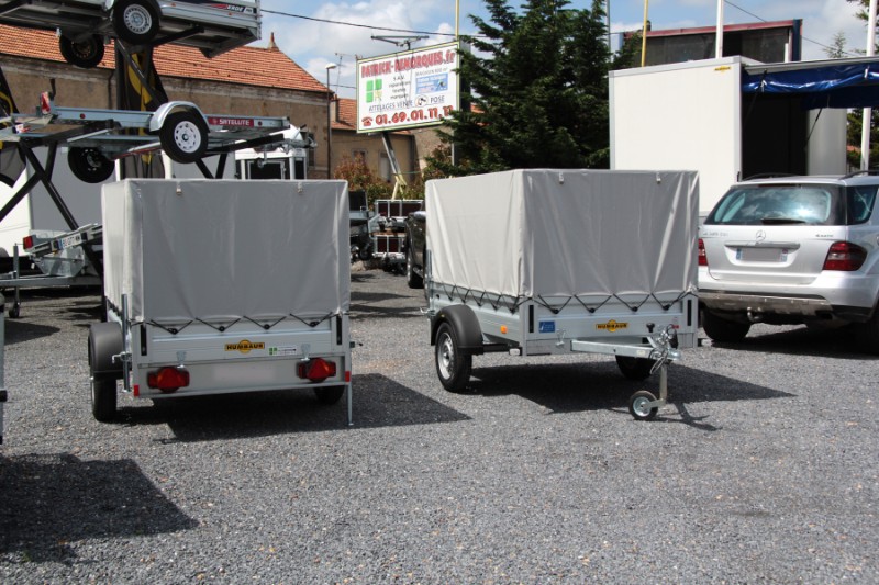 Remorque sans frein Humbaur HA 752113 - bâche plate ou haute, alu et acier - 1376 kg_0