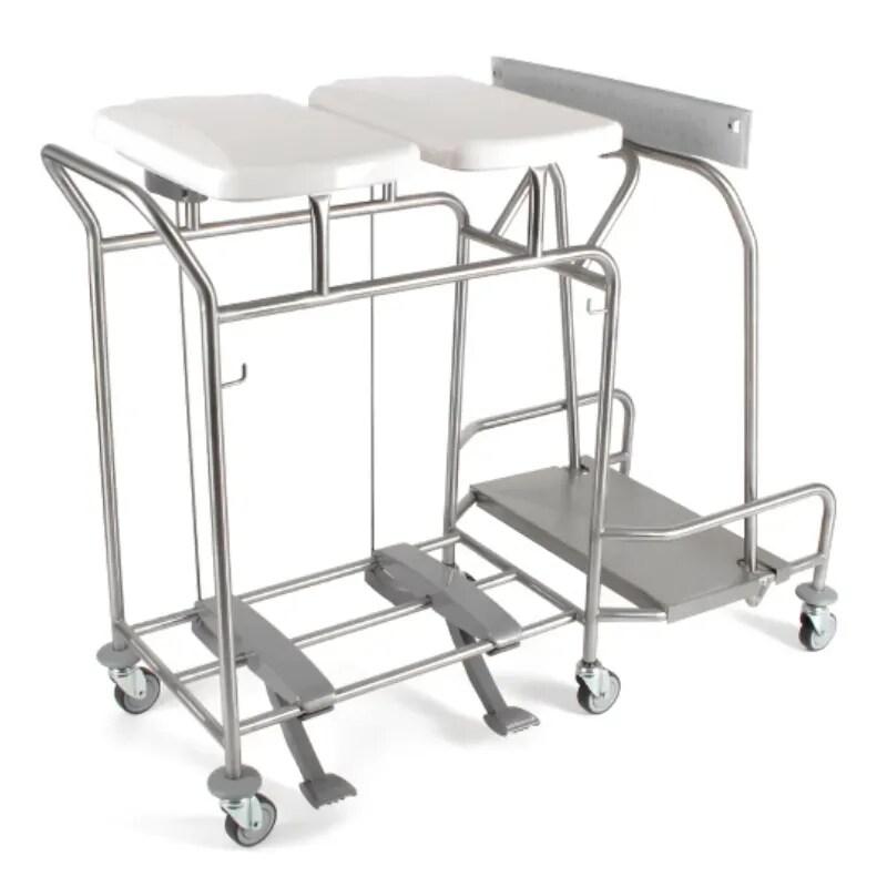 Sclessin 374.765S Chariot Porte-Sacs 2 Sacs Avec Couvercles Professionnel - 374.765S_0