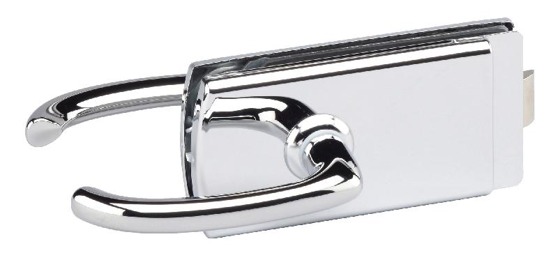 SERRURE DE MILIEU LAGUNE 4361 BEC DE CANE ET BÉQUILLES AVEC DÉPORT CHROMÉ MAT – STREMLER ASSA ABLOY - 4361.31.0