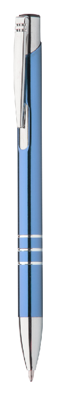 Stylo à bille en aluminium - encre noire - couleur bleu clair - 14g_0
