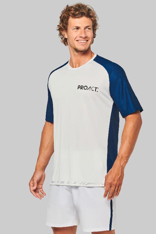T-shirt de padel bicolore à manches raglan homme - PROACT - Réf: PA4030 - 90% polyester/10% élasthanne - Coupe ajustée_0